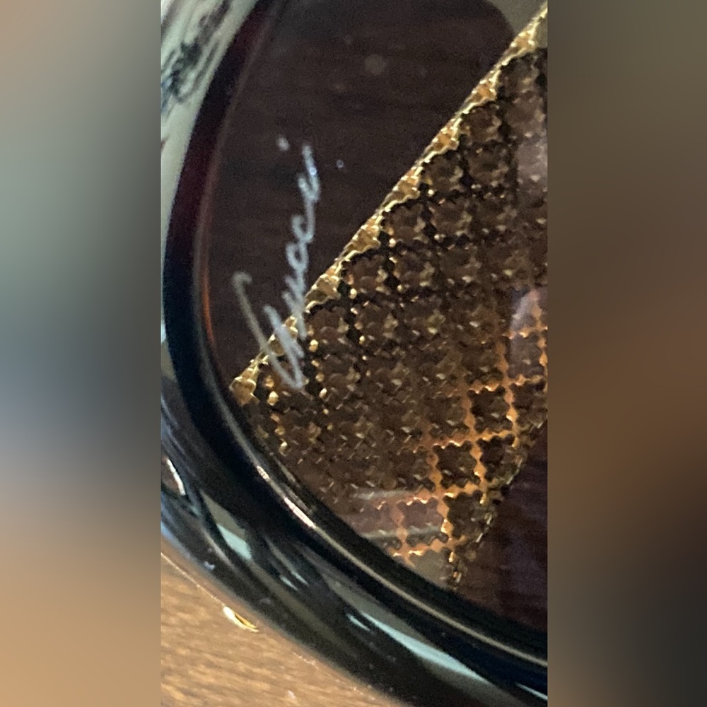 🌸WAS $275: Gucci Havanna Brown Gold Plated Mesh Sunglasses with Case - Picture 16 of 16